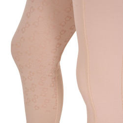 Mädchen-Leggings mit Grip und Equestro-Logo Rosen-Cameo Rosa
