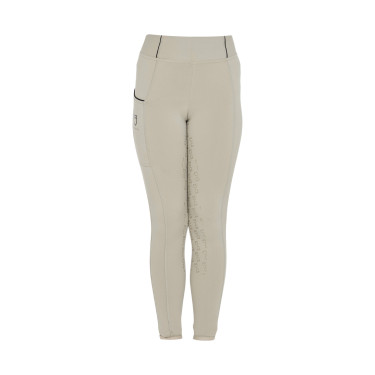 Mädchen-Leggings mit Grip und Equestro-Logo Mädchen-Leggings mit Grip und Equestro-Logo