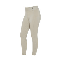 Mädchen-Leggings mit Grip und Equestro-Logo Oxford-Tan Rosa