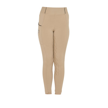Mädchen-Leggings mit Grip und Equestro-Logo Mädchen-Leggings mit Grip und Equestro-Logo