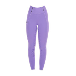 Mädchen-Leggings mit Grip und Equestro-Logo Violette Dahlie Lila