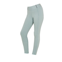 Mädchen-Leggings mit Grip und Equestro-Logo Grauer Nebel Blau