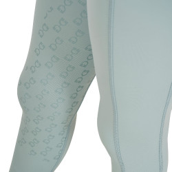 Mädchen-Leggings mit Grip und Equestro-Logo Grauer Nebel Blau