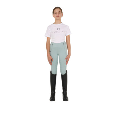Mädchen-Leggings mit Grip und Equestro-Logo Mädchen-Leggings mit Grip und Equestro-Logo