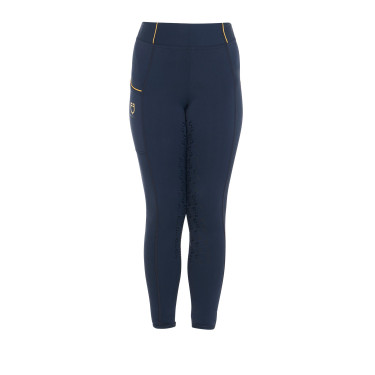 Mädchen-Leggings mit Grip und Equestro-Logo Mädchen-Leggings mit Grip und Equestro-Logo