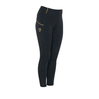 Mädchen-Leggings mit Grip und Equestro-Logo Mädchen-Leggings mit Grip und Equestro-Logo