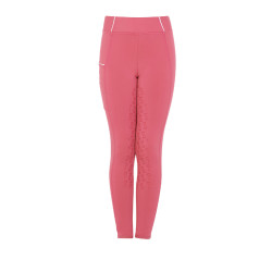 Mädchen-Leggings mit Grip und Equestro-Logo Fuchsie Rosa
