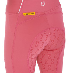 Mädchen-Leggings mit Grip und Equestro-Logo Fuchsie Rosa