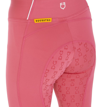 Mädchen-Leggings mit Grip und Equestro-Logo Mädchen-Leggings mit Grip und Equestro-Logo