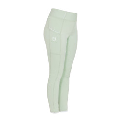 Mädchen-Leggings mit Grip und Equestro-Logo Hellgrün Gr&amp;amp;amp;amp;amp;amp;amp;amp;uuml;n