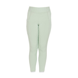 Mädchen-Leggings mit Grip und Equestro-Logo Hellgrün Gr&amp;amp;amp;amp;amp;amp;amp;amp;uuml;n