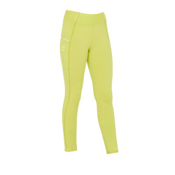 Mädchen-Leggings mit Grip und Equestro-Logo Zitrone Gelb