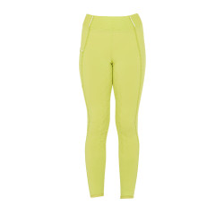 Mädchen-Leggings mit Grip und Equestro-Logo Zitrone Gelb