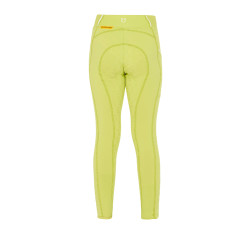 Mädchen-Leggings mit Grip und Equestro-Logo Zitrone Gelb