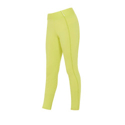 Mädchen-Leggings mit Grip und Equestro-Logo Zitrone Gelb