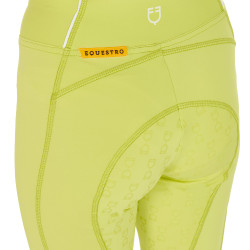 Mädchen-Leggings mit Grip und Equestro-Logo Zitrone Gelb