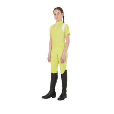 Mädchen-Leggings mit Grip und Equestro-Logo Mädchen-Leggings mit Grip und Equestro-Logo