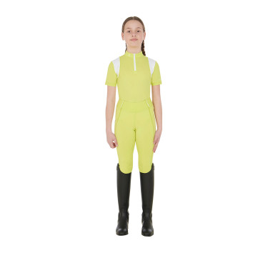 Mädchen-Leggings mit Grip und Equestro-Logo Mädchen-Leggings mit Grip und Equestro-Logo