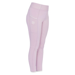 Mädchen-Leggings mit Grip und Equestro-Logo Flieder Blau