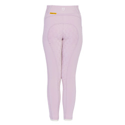 Mädchen-Leggings mit Grip und Equestro-Logo Flieder Blau