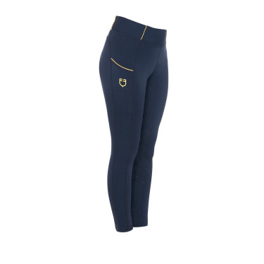 Mädchen-Leggings mit Grip und Equestro-Logo Mädchen-Leggings mit Grip und Equestro-Logo