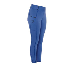 Mädchen-Leggings mit Grip und Equestro-Logo Königsblau