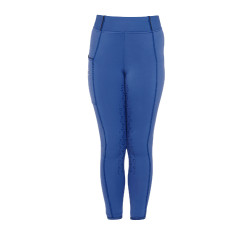 Mädchen-Leggings mit Grip und Equestro-Logo Königsblau