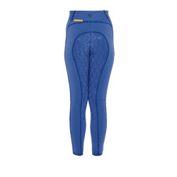 Mädchen-Leggings mit Grip und Equestro-Logo Königsblau