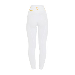 Mädchen-Leggings mit Grip und Equestro-Logo Weiß Wei&amp;amp;amp;amp;amp;amp;szlig;