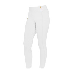 Mädchen-Leggings mit Grip und Equestro-Logo Weiß Wei&amp;amp;amp;amp;amp;amp;szlig;