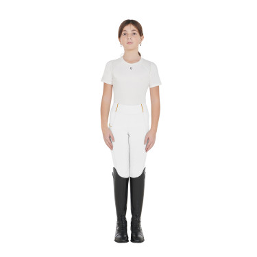 Mädchen-Leggings mit Grip und Equestro-Logo Mädchen-Leggings mit Grip und Equestro-Logo