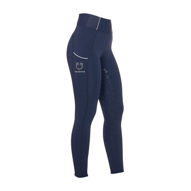 Damen Reitleggings mit Strass Equestro Marineblazer Marineblau