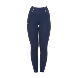 Damen Reitleggings mit Strass Equestro Marineblazer Marineblau