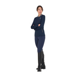 Damen Reitleggings mit Strass Equestro Marineblazer Marineblau