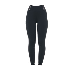 Damen Reitleggings mit Strass Equestro Schwarz