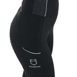 Damen Reitleggings mit Strass Equestro Schwarz