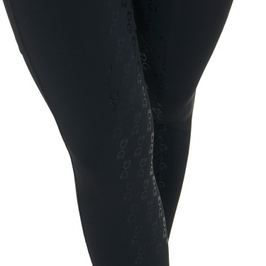 Damen Reitleggings mit Strass Equestro Schwarz