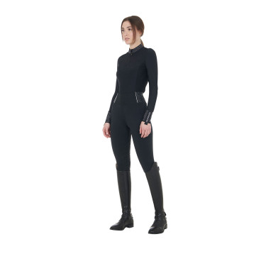 Damen Reitleggings mit Strass Equestro Schwarz