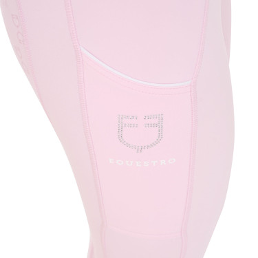 Damen Reitleggings mit Strass Equestro Ballerina Rosa