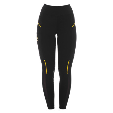 Damen-Leggings mit enger Passform und Micro-Mesh-Einsätzen Equestro Damen-Leggings mit enger Passform und Micro-Mesh-Einsätzen Equestro
