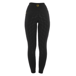 Damen-Leggings mit enger Passform und Micro-Mesh-Einsätzen Equestro Damen-Leggings mit enger Passform und Micro-Mesh-Einsätzen Equestro