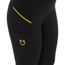 Damen-Leggings mit enger Passform und Micro-Mesh-Einsätzen Equestro Damen-Leggings mit enger Passform und Micro-Mesh-Einsätzen Equestro