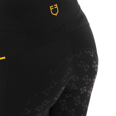 Damen-Leggings mit enger Passform und Micro-Mesh-Einsätzen Equestro Damen-Leggings mit enger Passform und Micro-Mesh-Einsätzen Equestro