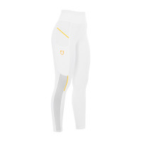 Damen-Leggings mit enger Passform und Micro-Mesh-Einsätzen Equestro Weiß Wei&amp;amp;amp;amp;amp;szlig;