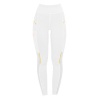 Damen-Leggings mit enger Passform und Micro-Mesh-Einsätzen Equestro Weiß Wei&amp;amp;amp;amp;amp;szlig;