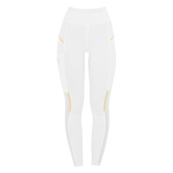Damen-Leggings mit enger Passform und Micro-Mesh-Einsätzen Equestro Weiß Wei&amp;amp;amp;amp;amp;szlig;