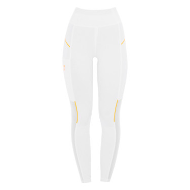 Damen-Leggings mit enger Passform und Micro-Mesh-Einsätzen Equestro Weiß Wei&amp;amp;amp;amp;amp;szlig;