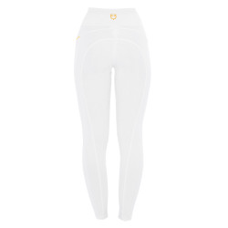Damen-Leggings mit enger Passform und Micro-Mesh-Einsätzen Equestro Weiß Wei&amp;amp;amp;amp;amp;szlig;