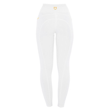Damen-Leggings mit enger Passform und Micro-Mesh-Einsätzen Equestro Weiß Wei&amp;amp;amp;amp;amp;szlig;