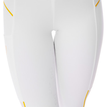 Damen-Leggings mit enger Passform und Micro-Mesh-Einsätzen Equestro Weiß Wei&amp;amp;amp;amp;amp;szlig;